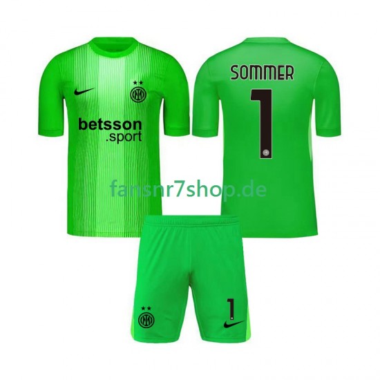 Inter Mailand fußball trikot Yann Sommer 1 Torhüter Kinder Ausweich 2025-2026 Kurzarm