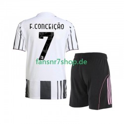 Juventus Turin fußball trikot Francisco Conceicao 7 Kinder Heim 2025-2026 Kurzarm