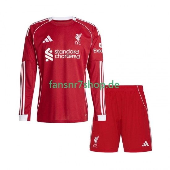 Liverpool fußball trikot Kinder Heim 2025-2026 Langarm