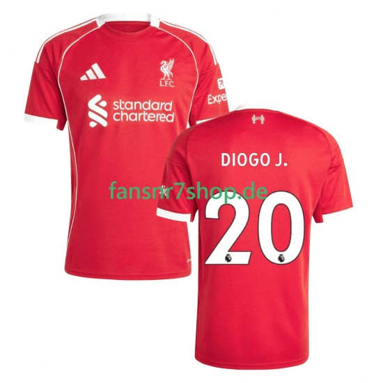Liverpool fußball trikot Diogo Jota 20 Herren Heim 2025-2026 Kurzarm