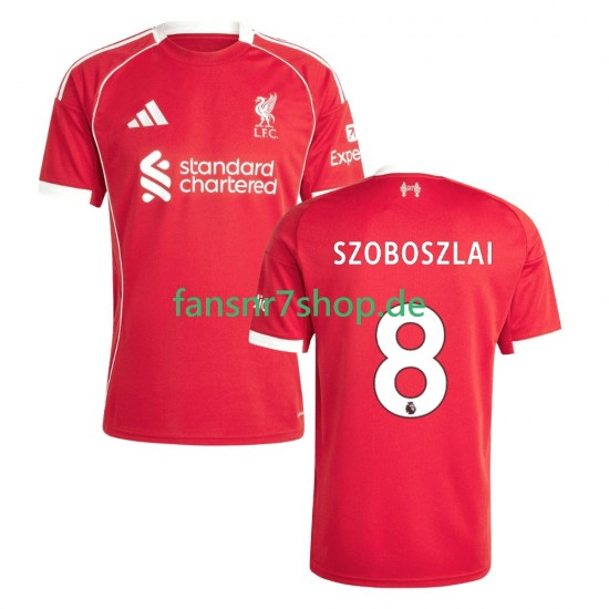 Liverpool fußball trikot Dominik Szoboszlai 8 Herren Heim 2025-2026 Kurzarm