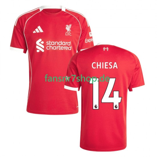 Liverpool fußball trikot Federico Chiesa 14 Herren Heim 2025-2026 Kurzarm