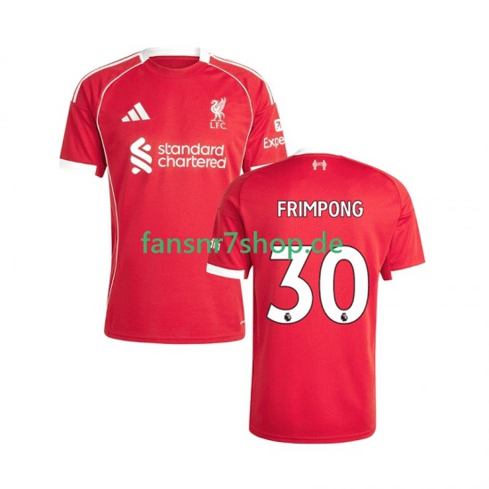Liverpool fußball trikot Jeremie Frimpong 30 Herren Heim 2025-2026 Kurzarm Liverpool fußball trikot Jeremie Frimpong 30 Herren Heim 2025-2026 Kurzarm