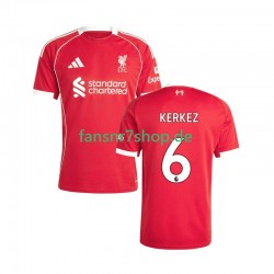 Liverpool fußball trikot Milos Kerkez 6 Herren Heim 2025-2026 Kurzarm