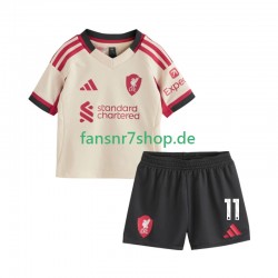 Liverpool fußball trikot Mohamed Salah 11 Kinder Auswärts 2025-2026 Kurzarm