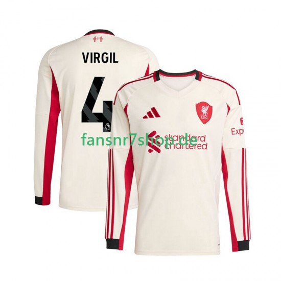 Liverpool fußball trikot Virgil van Dijk 4 Herren Auswärts 2025-2026 Langarm