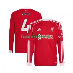 Liverpool fußball trikot Virgil van Dijk 4 Herren Heim 2025-2026 Langarm