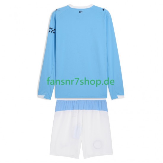 Manchester City fußball trikot Kinder Heim 2025-2026 Langarm