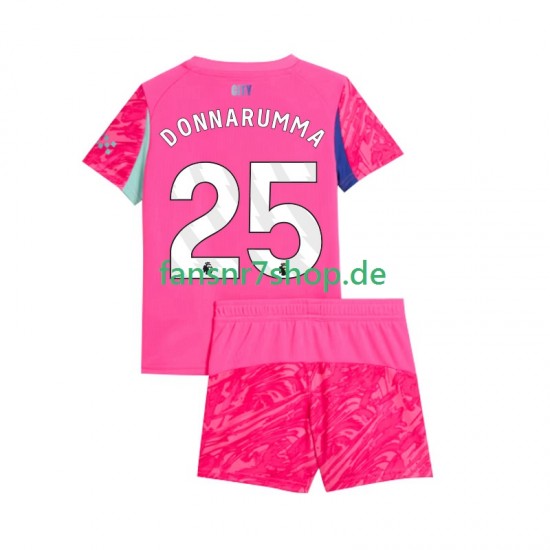 Manchester City fußball trikot Gianluigi Donnarumma 25 Torhüter Kinder Auswärts 2025-2026 Kurzarm