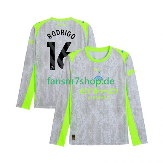 Manchester City fußball trikot Rodrigo Hernandez 16 Herren Ausweich 2025-2026 Langarm