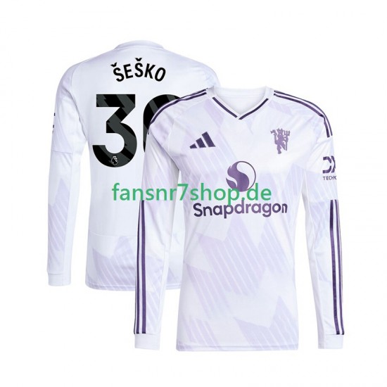 Manchester United fußball trikot Benjamin Sesko 30 Herren Auswärts 2025-2026 Langarm