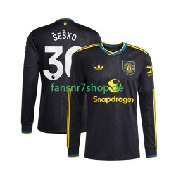 Manchester United fußball trikot Benjamin Sesko 30 Herren Ausweich 2025-2026 Langarm