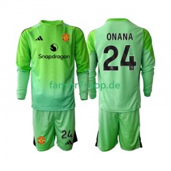 Manchester United fußball trikot Andre Onana 24 Torhüter Kinder Viertes 2025-2026 Langarm