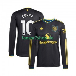 Manchester United fußball trikot Matheus Cunha 10 Herren Ausweich 2025-2026 Langarm
