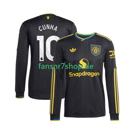 Manchester United fußball trikot Matheus Cunha 10 Herren Ausweich 2025-2026 Langarm