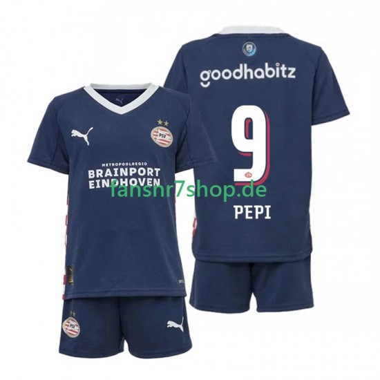 PSV Eindhoven fußball trikot Ricardo Pepi 9 Kinder Auswärts 2025-2026 Kurzarm PSV Eindhoven fußball trikot Ricardo Pepi 9 Kinder Auswärts 2025-2026 Kurzarm