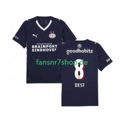PSV Eindhoven fußball trikot Sergino Dest 8 Herren Auswärts 2025-2026 Kurzarm PSV Eindhoven fußball trikot Sergino Dest 8 Herren Auswärts 2025-2026 Kurzarm