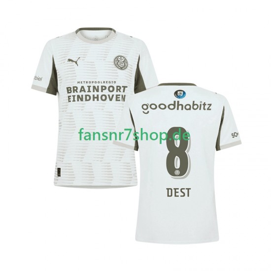 PSV Eindhoven fußball trikot Sergino Dest 8 Herren Ausweich 2025-2026 Kurzarm
