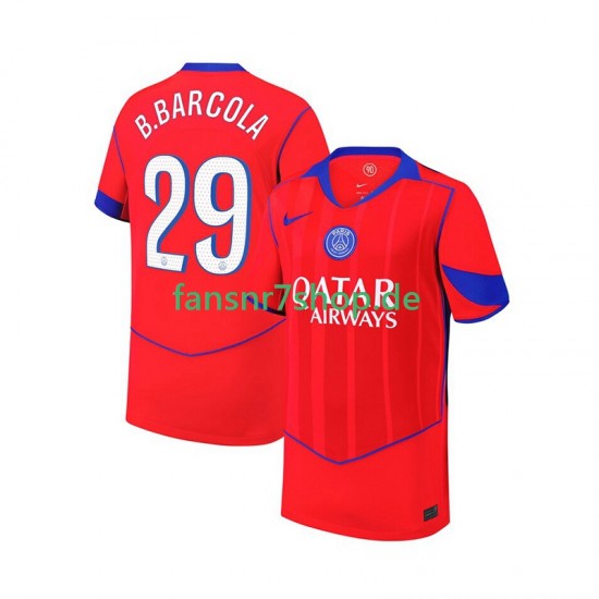 Paris Saint-Germain fußball trikot Bradley Barcola 29 Herren Ausweich 2025-2026 Kurzarm