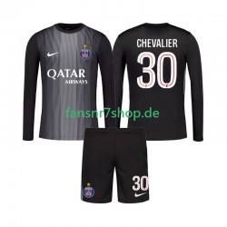 Paris Saint-Germain fußball trikot Lucas Chevalier 30 Torhüter Kinder Heim 2025-2026 Langarm