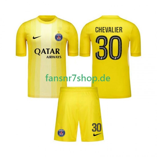 Paris Saint-Germain fußball trikot Lucas Chevalier 30 Torhüter Kinder Ausweich 2025-2026 Kurzarm