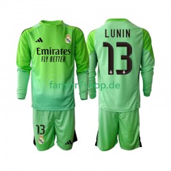 Real Madrid fußball trikot Andriy Lunin 13 Torhüter Kinder Auswärts 2025-2026 Langarm