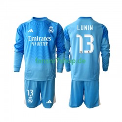 Real Madrid fußball trikot Andriy Lunin 13 Torhüter Kinder Heim 2025-2026 Langarm
