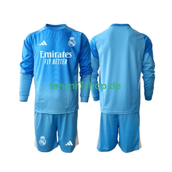 Real Madrid fußball trikot Torhüter Kinder Heim 2025-2026 Langarm