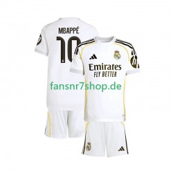 Real Madrid fußball trikot Mbappé Kylian 10 Kinder Heim 2025-2026 Kurzarm