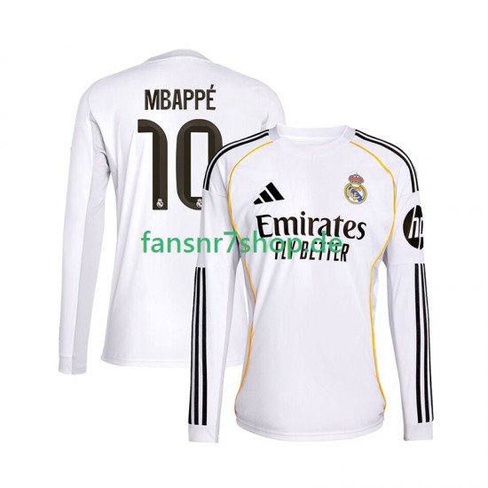 Real Madrid fußball trikot Mbappé Kylian 10 Herren Heim 2025-2026 Langarm