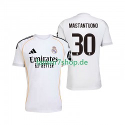 Real Madrid fußball trikot Mastantuono 30 Herren Heim 2025-2026 Kurzarm