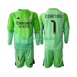 Real Madrid fußball trikot Thibaut Courtois 1 Kinder Auswärts 2025-2026 Langarm