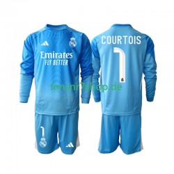 Real Madrid fußball trikot Thibaut Courtois 1 Kinder Heim 2025-2026 Langarm