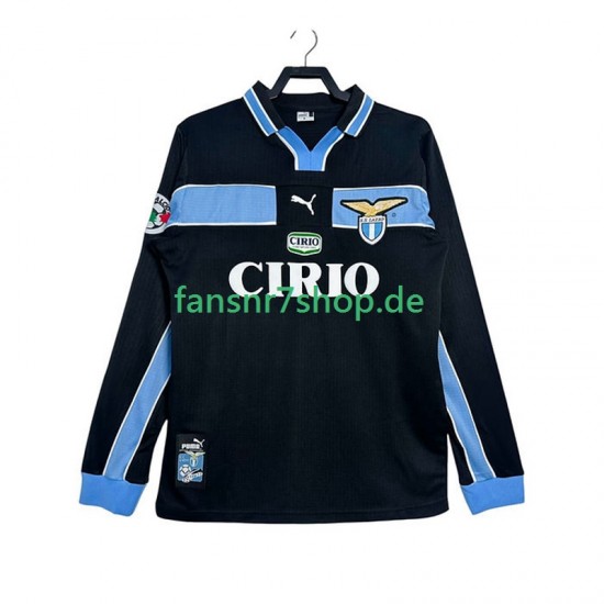 Lazio Rom fußball trikot 1998 Herren Auswärts Retro 1999 Langarm