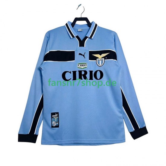 Lazio Rom fußball trikot 1998 Herren Heim Retro 1999 Langarm