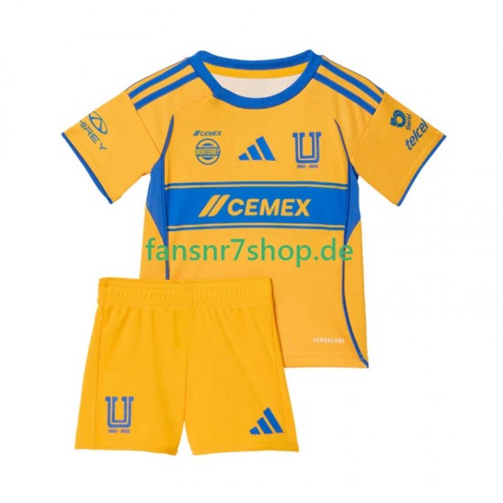 UANL Tigres fußball trikot Kinder Heim 2025-2026 Kurzarm