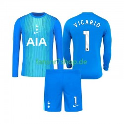 Tottenham Hotspur fußball trikot Guglielmo Vicario 1 Torhüter Kinder Auswärts 2025-2026 Langarm