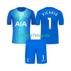 Tottenham Hotspur fußball trikot Guglielmo Vicario 1 Torhüter Kinder Auswärts 2025-2026 Kurzarm