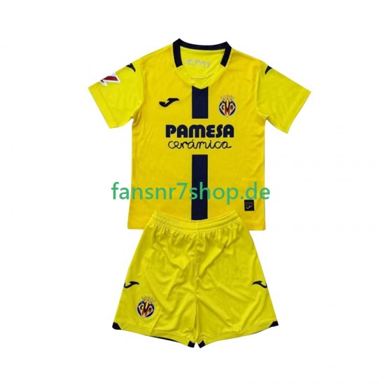 Villarreal CF fußball trikot Kinder Heim 2025-2026 Kurzarm