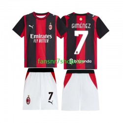 AC Mailand fußball trikot Gimenez 7 Kinder Heim 2026-2027 Kurzarm