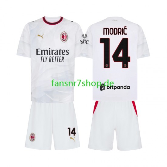 AC Mailand fußball trikot Modrić Luka 14 Kinder Auswärts 2026-2027 Kurzarm