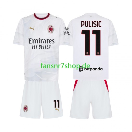 AC Mailand fußball trikot Pulisic 11 Kinder Auswärts 2026-2027 Kurzarm