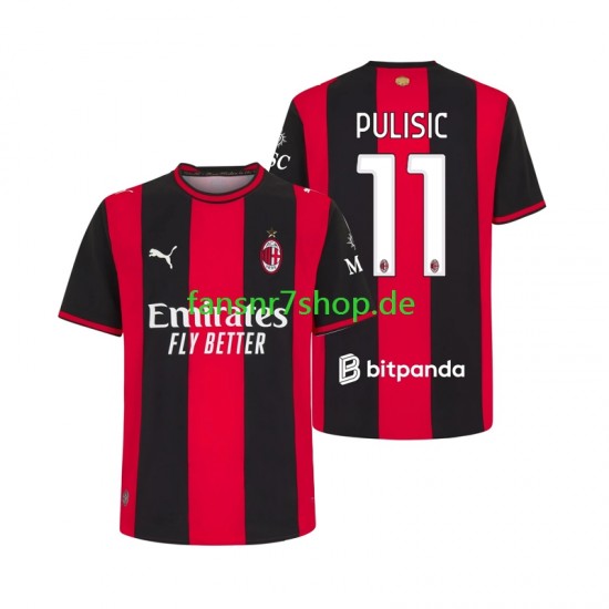 AC Mailand fußball trikot Pulisic 11 Herren Heim 2026-2027 Kurzarm