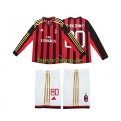 AC Mailand fußball trikot RONALDINHO 80 2013 2014 Kinder Heim Retro Langarm