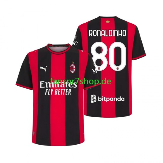 AC Mailand fußball trikot Ronaldinho 80 Herren Heim 2026-2027 Kurzarm