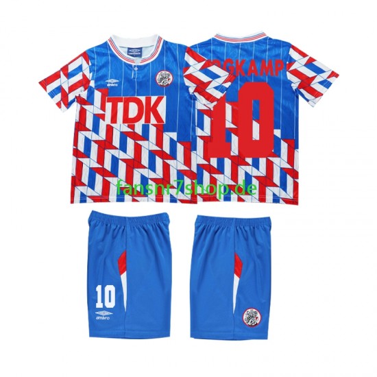 Ajax Amsterdam fußball trikot BERGKAMP 10 1989 Kinder Auswärts Retro 1990 Langarm