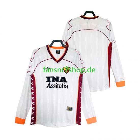 AS Rom fußball trikot 2000 Herren Auswärts Retro 1999 Langarm