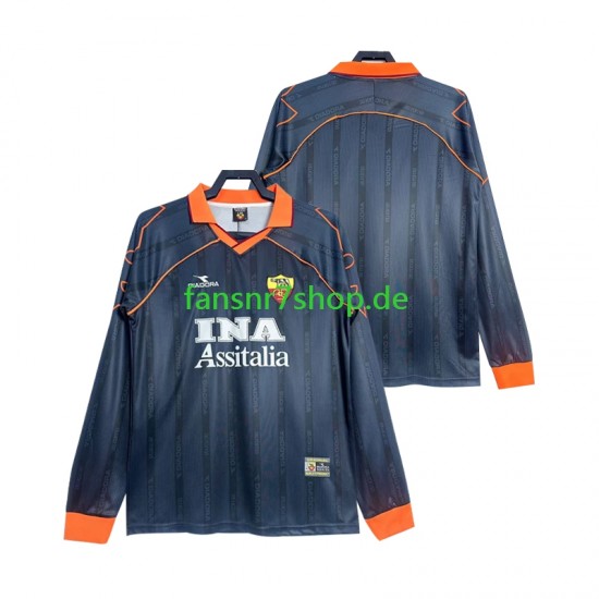AS Rom fußball trikot 2000 Herren Ausweich Retro 1999 Langarm