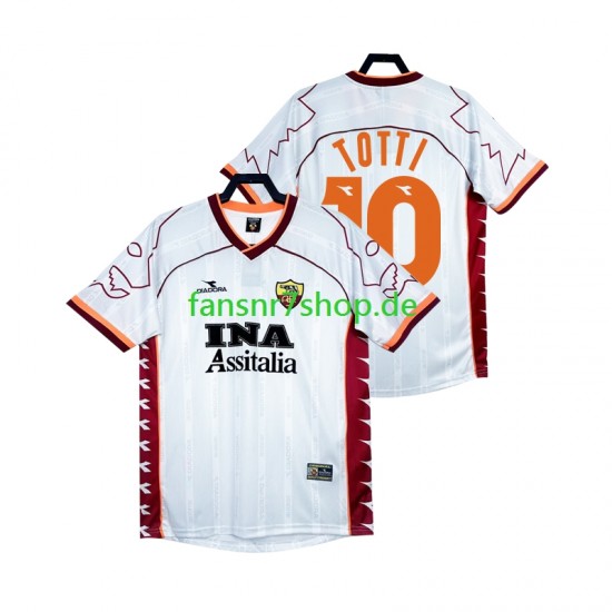 AS Rom fußball trikot Totti 10 2000 Herren Auswärts Retro 1999 Kurzarm AS Rom fußball trikot Totti 10 2000 Herren Auswärts Retro 1999 Kurzarm
