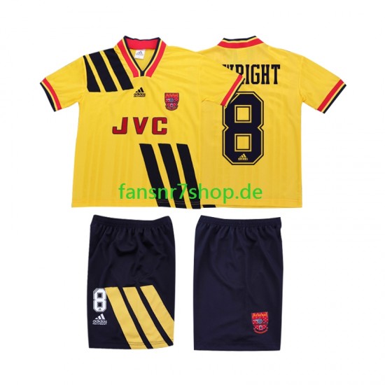 Arsenal fußball trikot WRIGHT 8 1993 Kinder Auswärts Retro 1994 Kurzarm